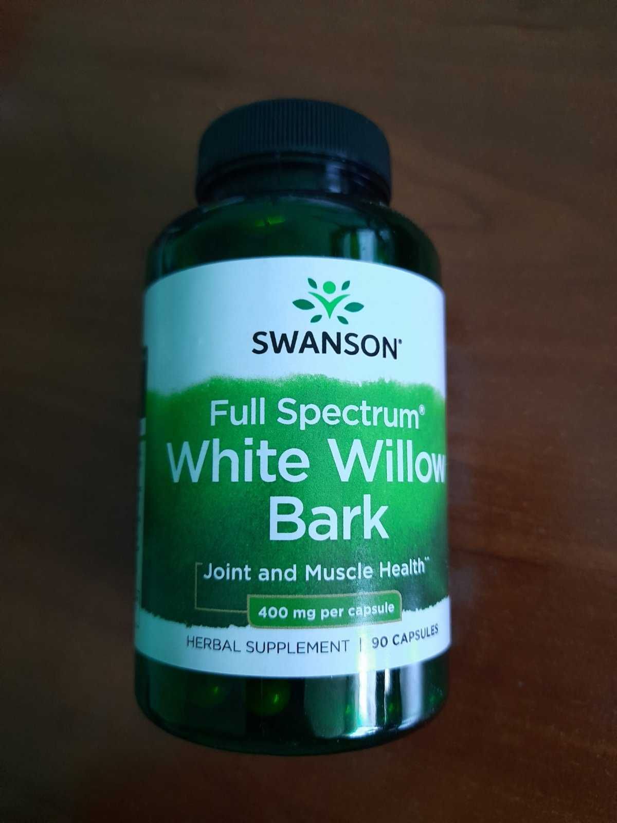 Кора белой ивы, White Willow Bark, Swanson, 400 мг, 90 капсул