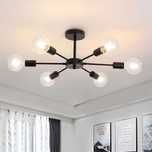 ZTWLEED  lampa sufitowa, 6 czarnych  E27