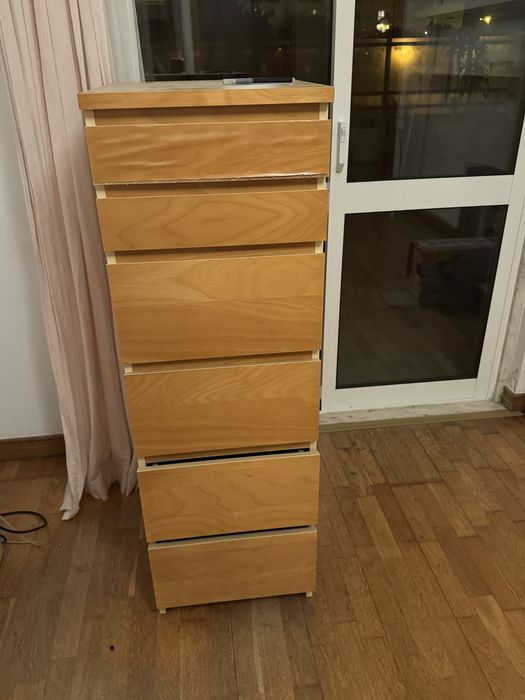 Camiseiro Ikea MALM com 6 gavetas 40x123