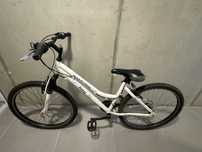 Bicicleta branca e preta
