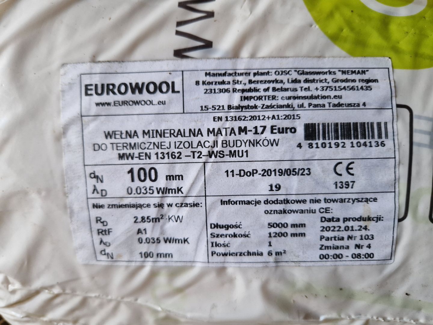 Wełna Euro Wool 10cm