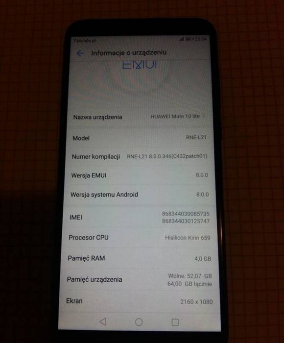 Hauwei mate Lite 10
