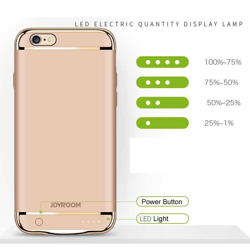 Чохол Акумулятор Power Bank для iPhone 6 7 Joyroom 2500mAh рожевий