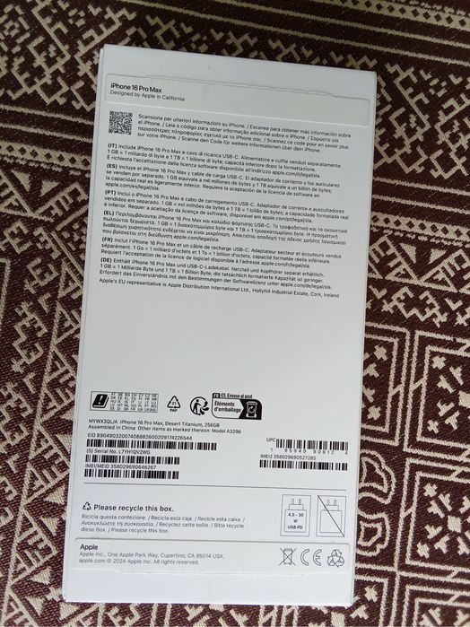 Para venda tenho iPhone 16 Pro Max 256GB Livre de Origem