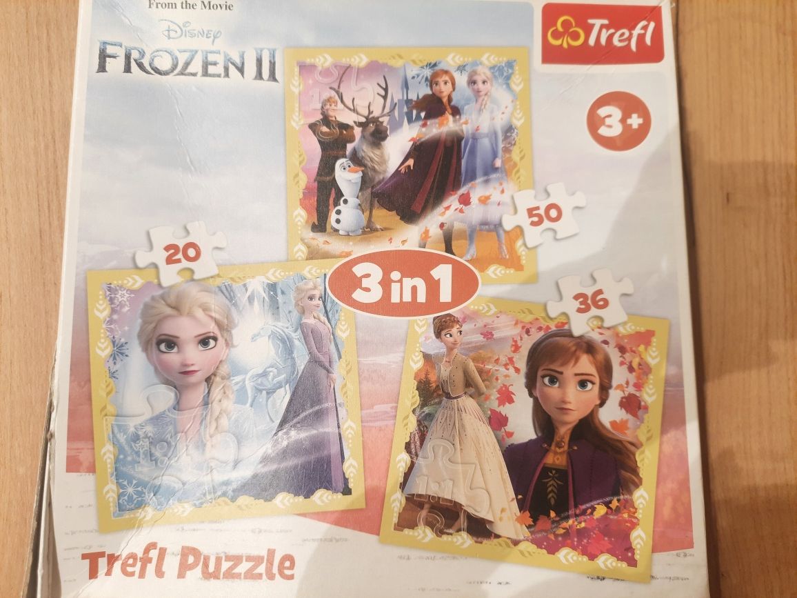 Puzzle 3w1 Kraina Lodu Frozen