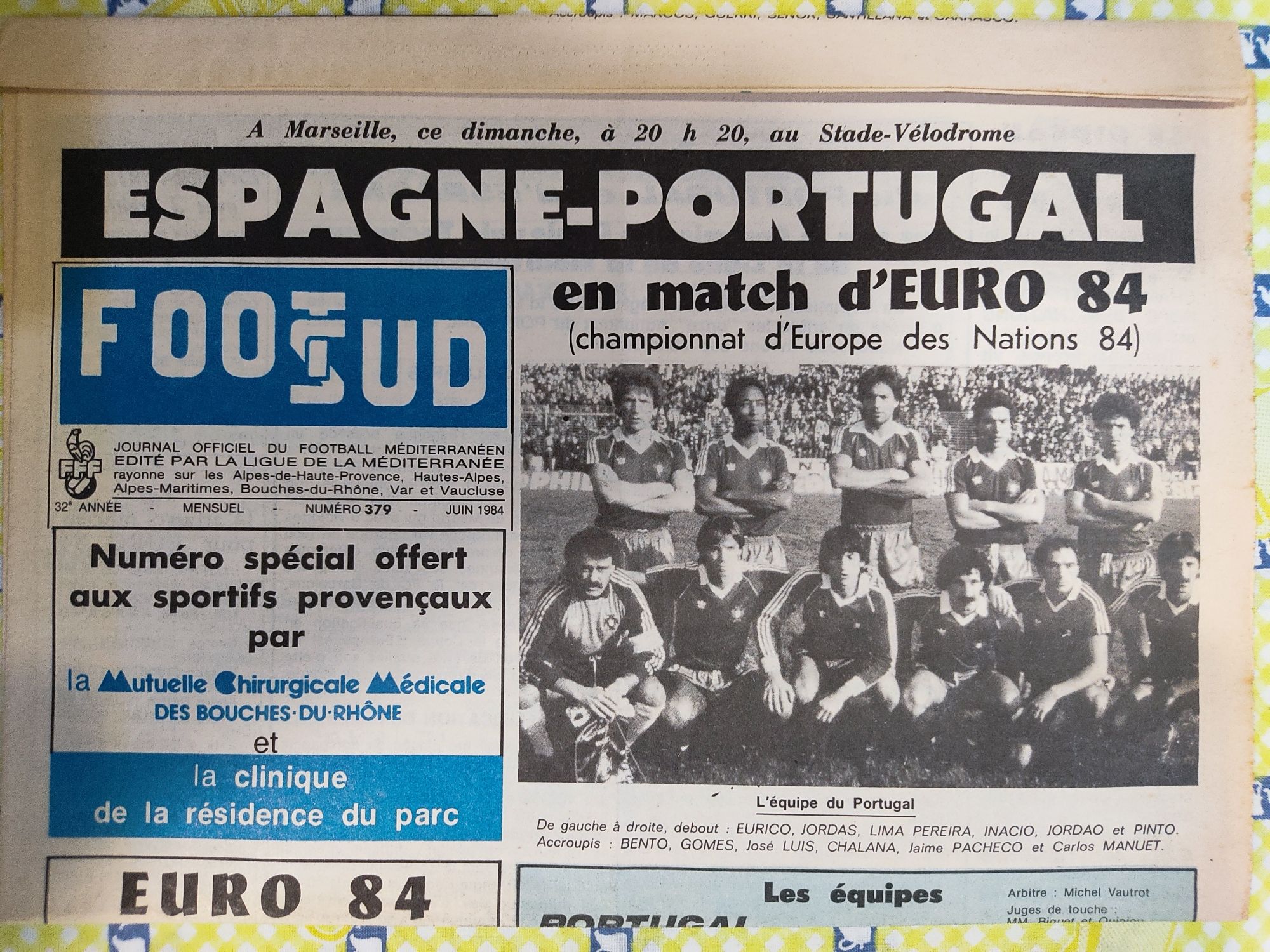 Programa Espanha Portugal Euro 1984 França