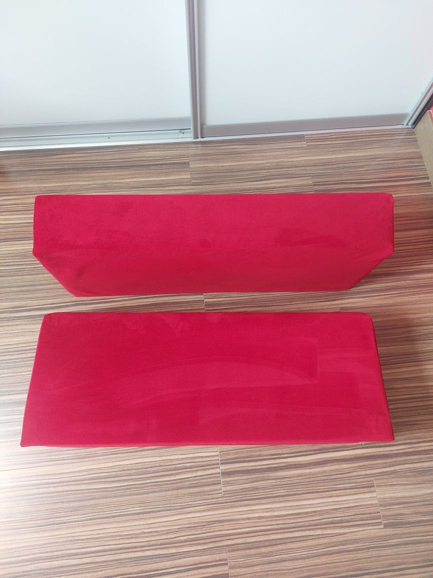 Poduszka na łóżko ozdobna czerwona duża prostokątna podłużna