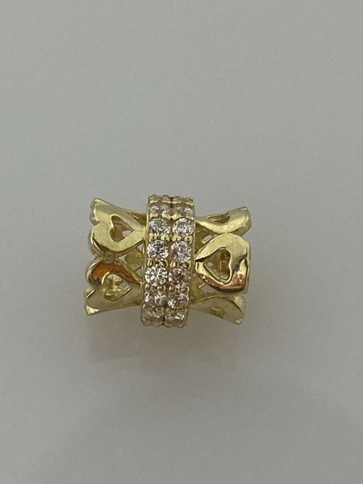 Złoty element charms na bransoletkę Pandora, Próba 585. Nowy (6529)