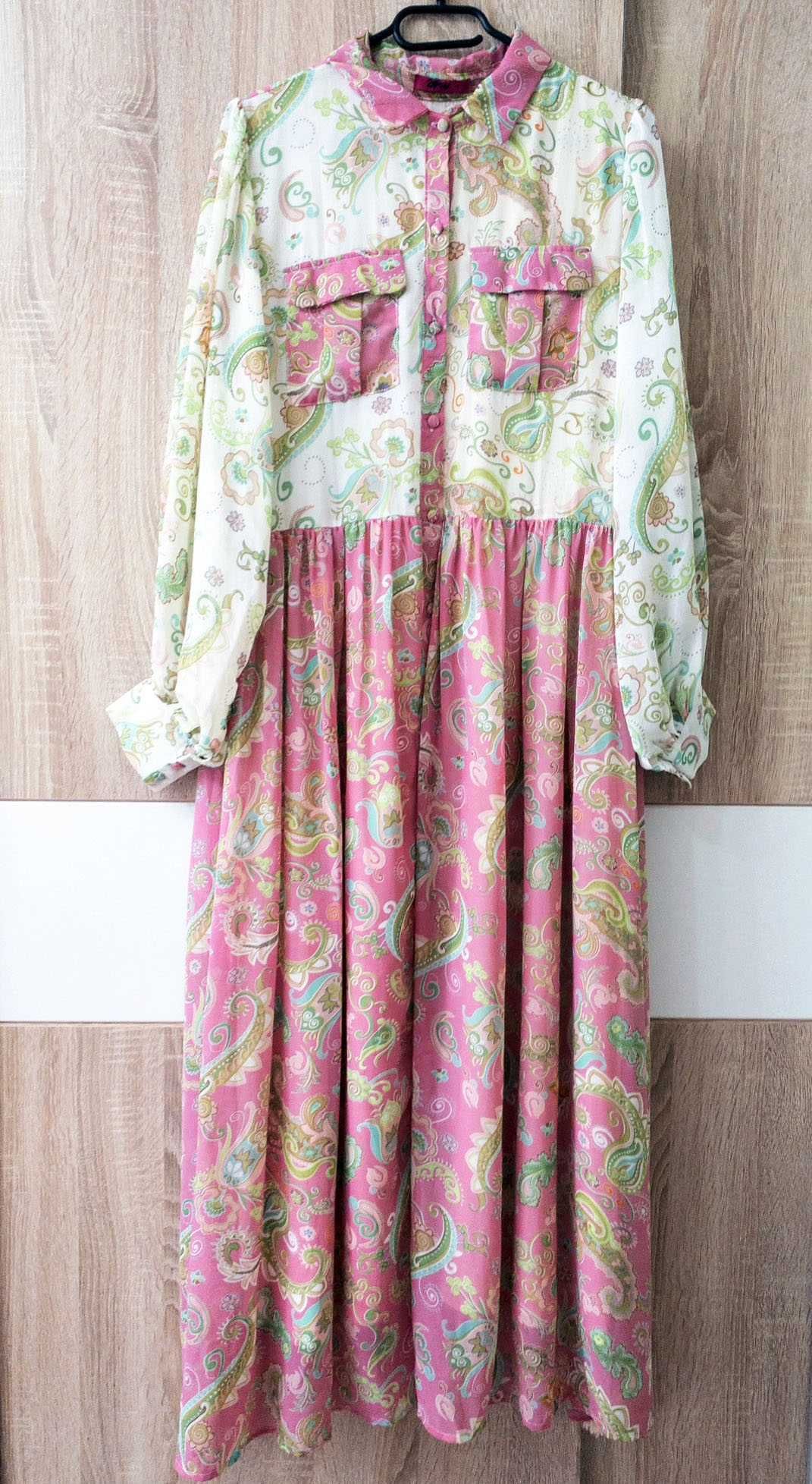sukienka, rozm. L, etno, boho, pastelowa, maxi, kolorowa, kobieca