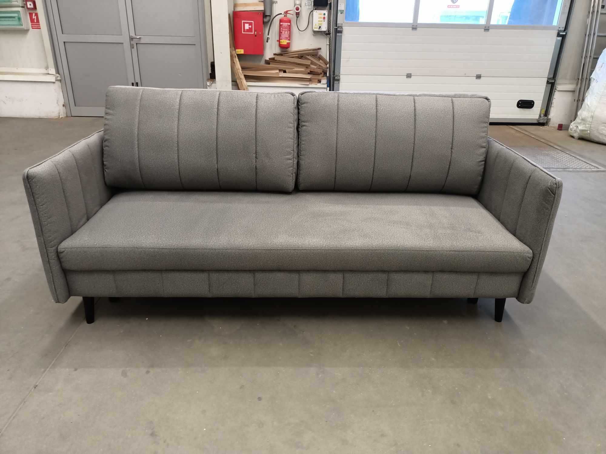 NIEUŻYWANA Sofa VANNES 3-osobowa | rozkładana | szara | #OUTLET