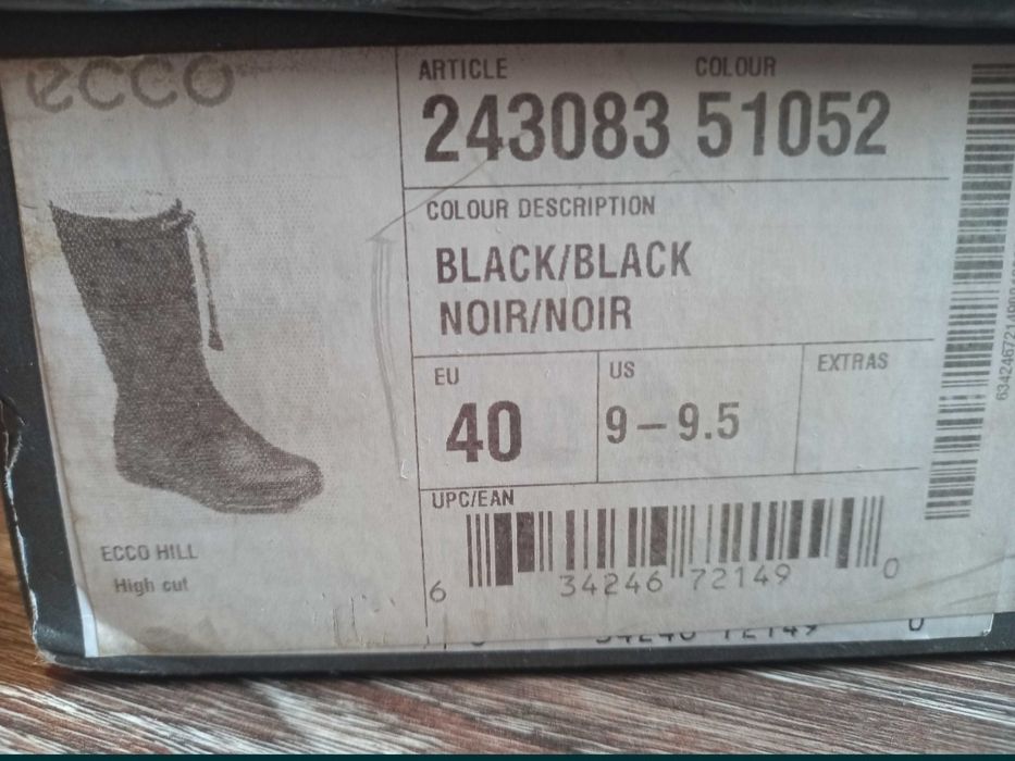 Чоботи жіночі Ecco hill р.40