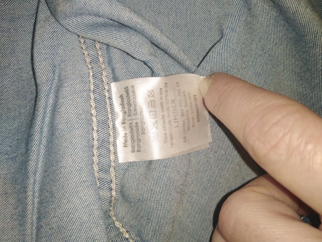 Koszula 128 Lindex jeansowa dzinsowa