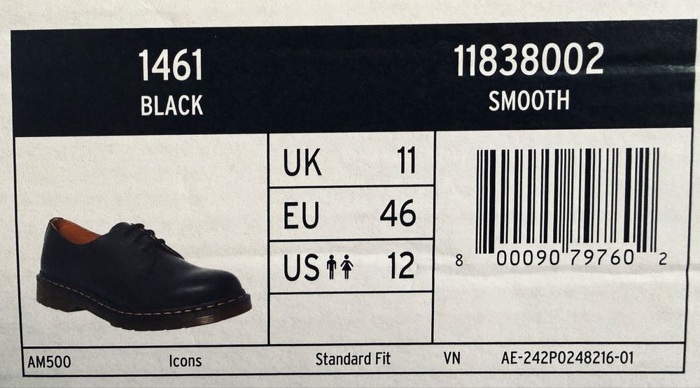 Buty Martens 1461 Black R46