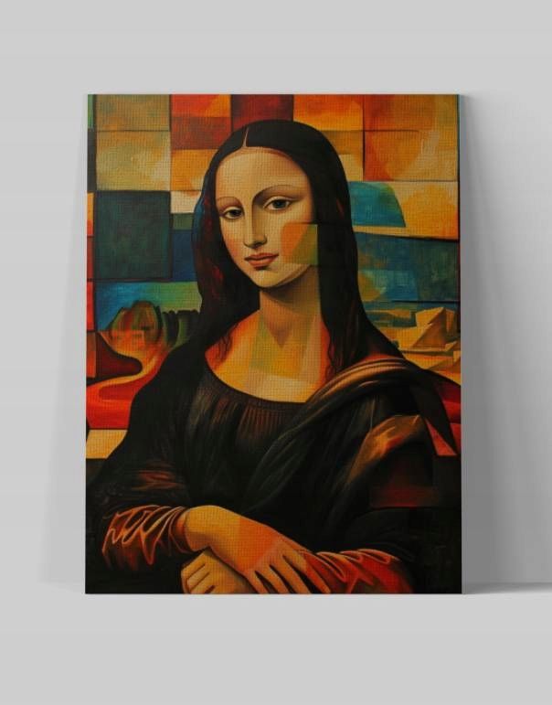Obraz na płótnie "Mona Lisa w Stylu Picassa" 90x120 cm