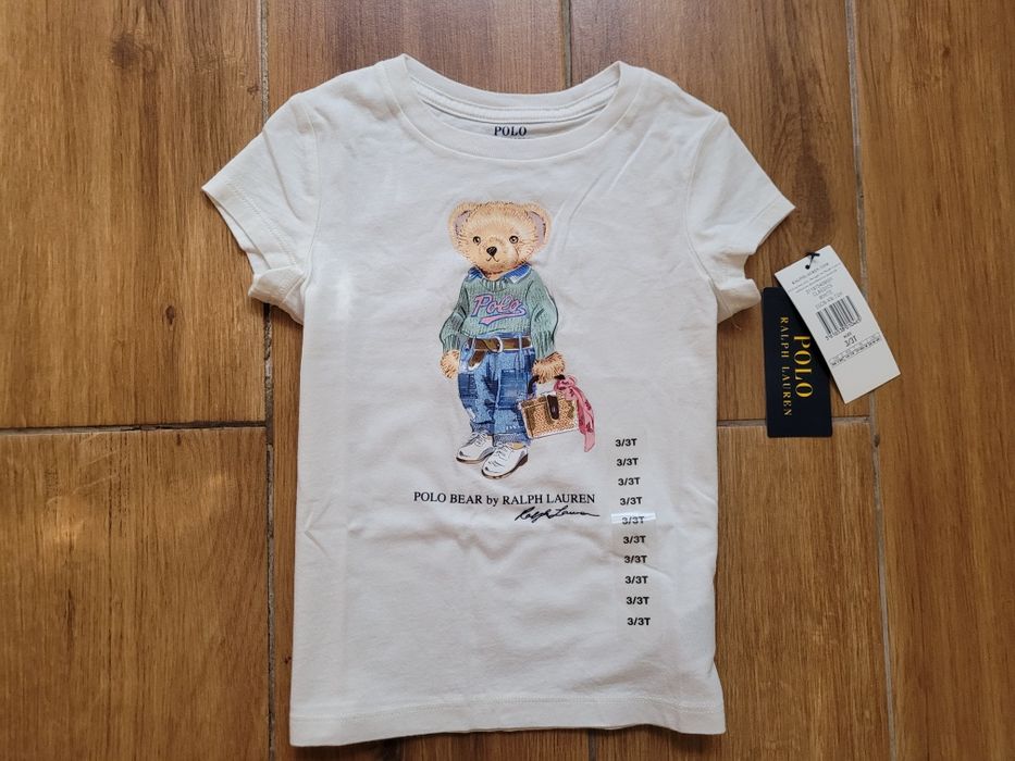 Bluzka Bluzeczka Dziewczęca Polo Ralph Lauren Miś Bear 3lata 98