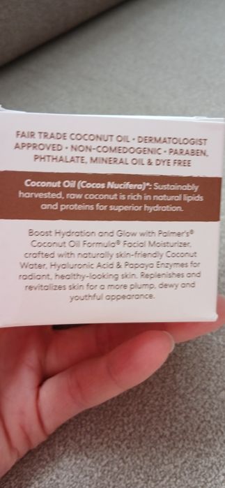 Palmers krem nawilżający hydrolat NOWY