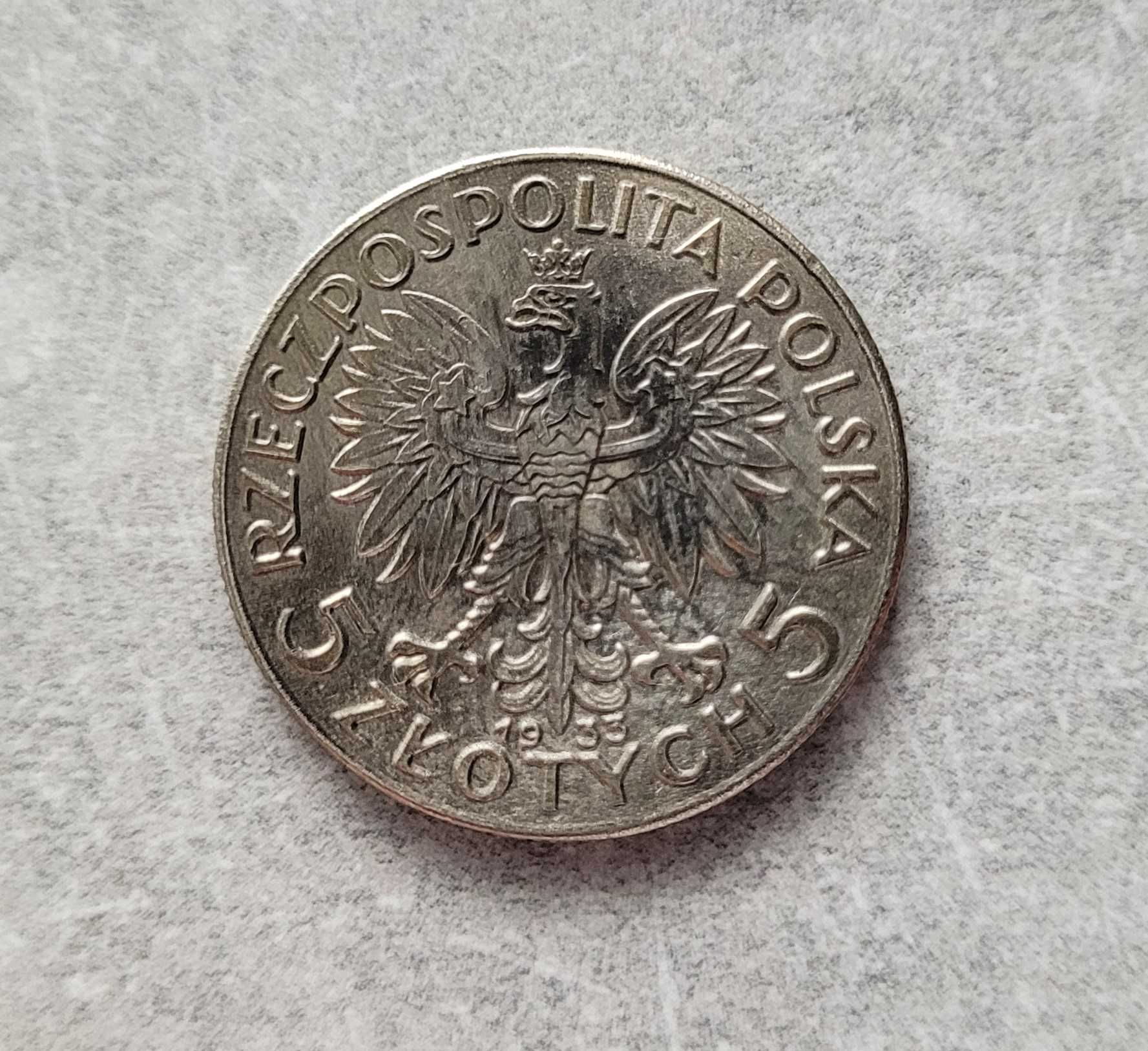 83) POLSKA II RP srebro - 5 Złotych - 1933 r.
