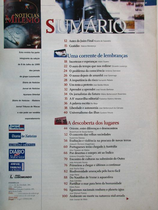 Notícias do Milénio - - - - - Enciclopédia