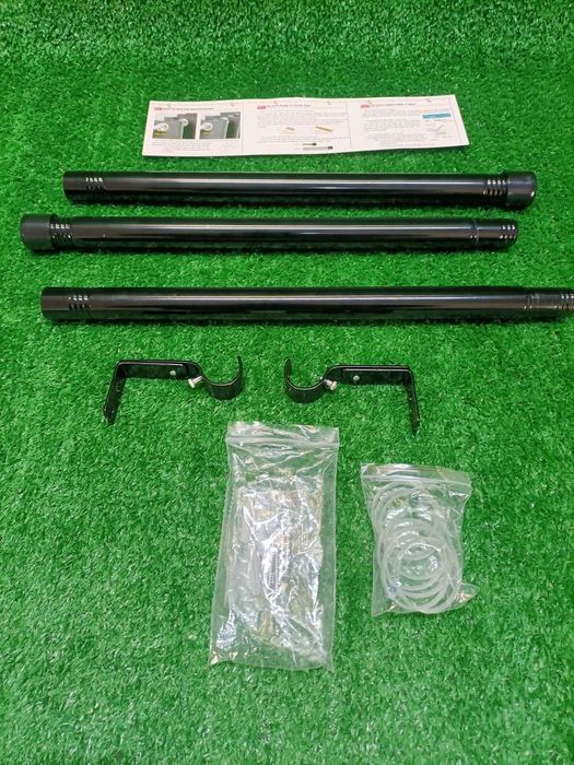 25mm POJEDYNCZY 115cm czarny karnisz solidne wykonanie NrD336