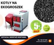 Kocioł z podajnikiem na ekogroszek 150kW wydajny 1700m2 ECODESIGN