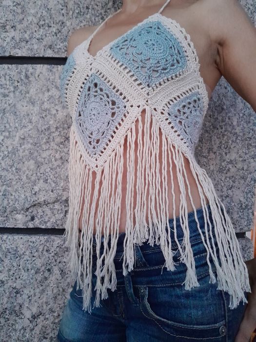 Trabalhos em macrame e croché