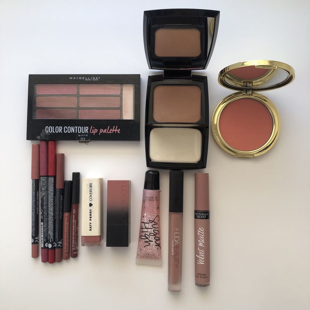 Zestaw kosmetyków huda beauty lancome victoria's secret maybelline