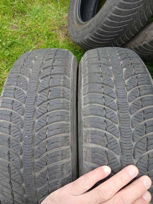 Opony Zimowe 155/65 R14 KLEBER 4 sztuki 2szt 8mm 2szt koło 4mm