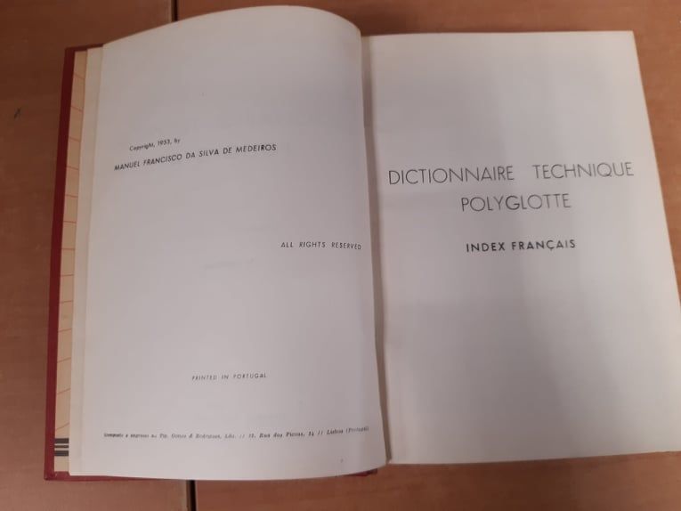 Dicionario do Poliglota Indicies Frances, Indice Frances e Latim