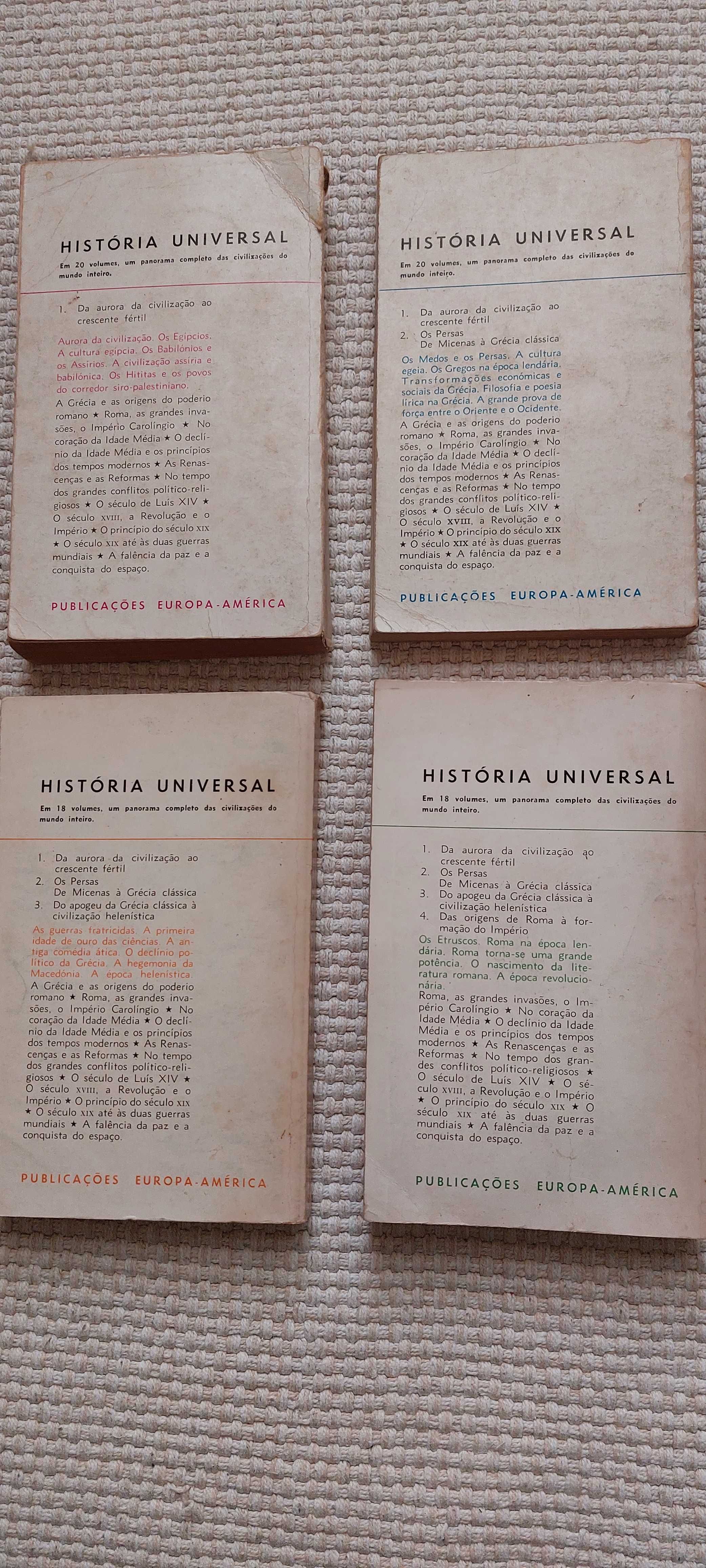 4 livros de História Universal-Publicações Europa América