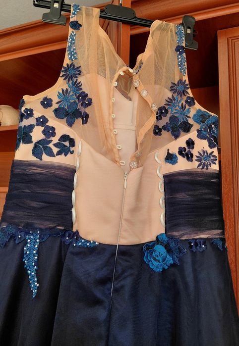 Сукня випускна синя