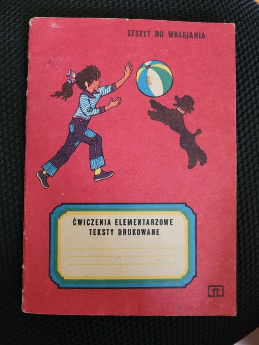 Ćwiczenia elementarzowe wklejane do książki Falski 1974 pamiątka PRL