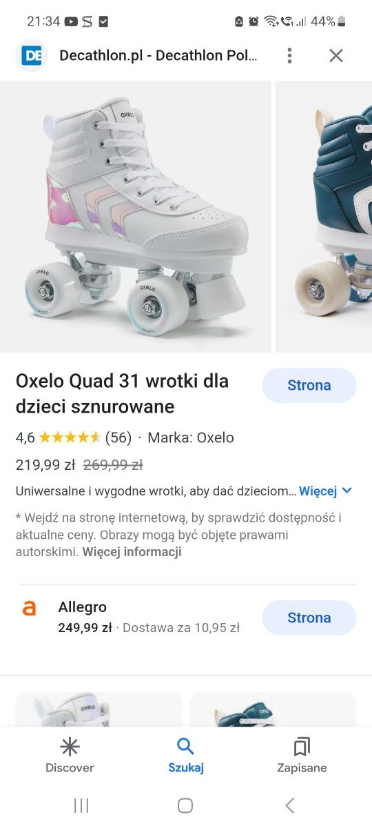 Wrotki dla dzieci Oxelo Quad 100 z hologramem  34