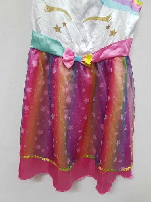 Sukienka przebranie jednorożec unicorn z opaską 140 - 152 cm B056