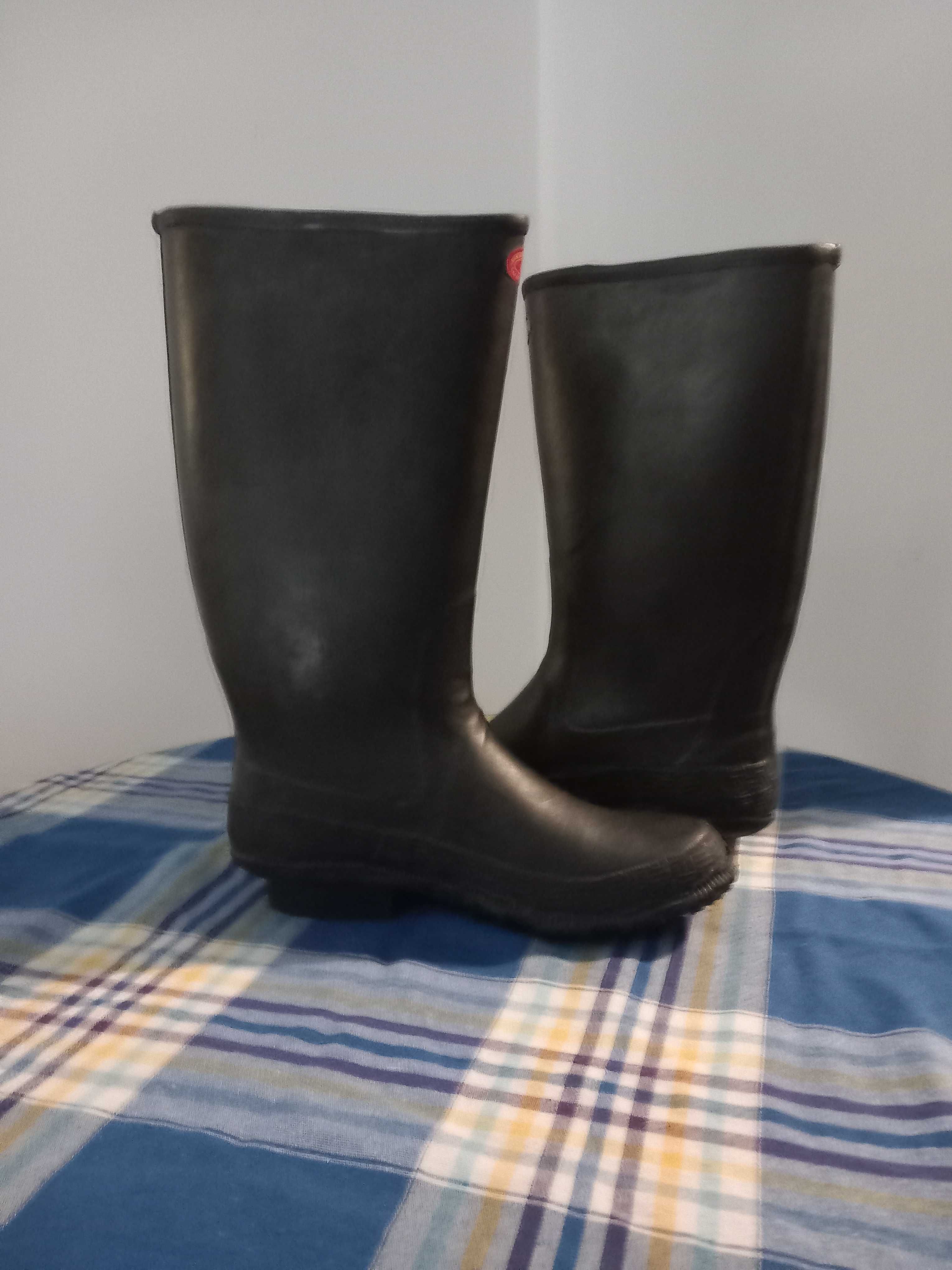 Botas de Borracha/Galochas Vintage - Pinta Amarela - Novas