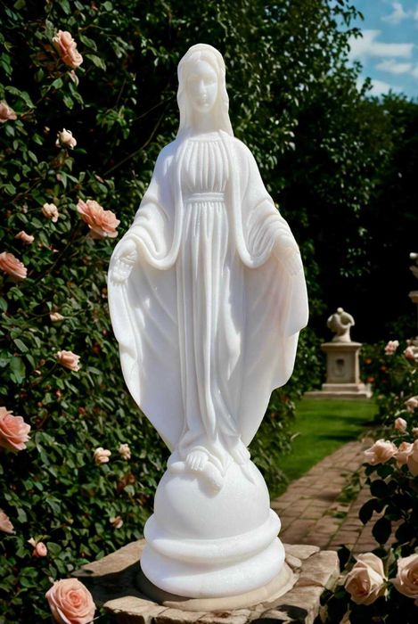 Figura Matki Boskiej na Komunię  piękny prezent z marmuru
