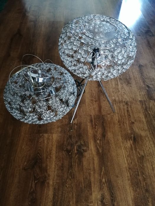 Żyrandol i lampka KOMPLET