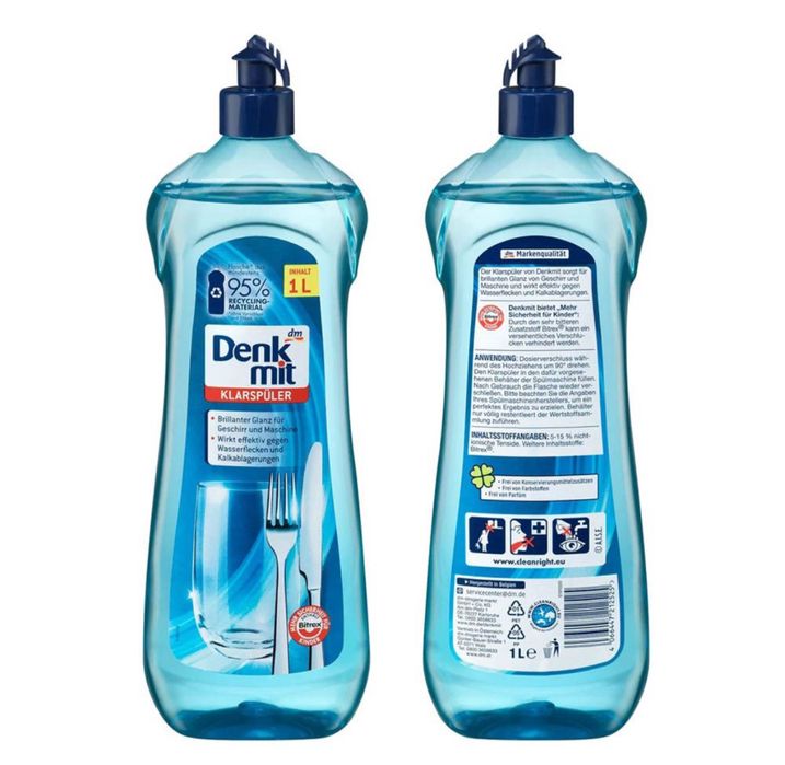 Безк.доставка Ополічкувач для посудомийки 1л Denk Mit ополасиватель