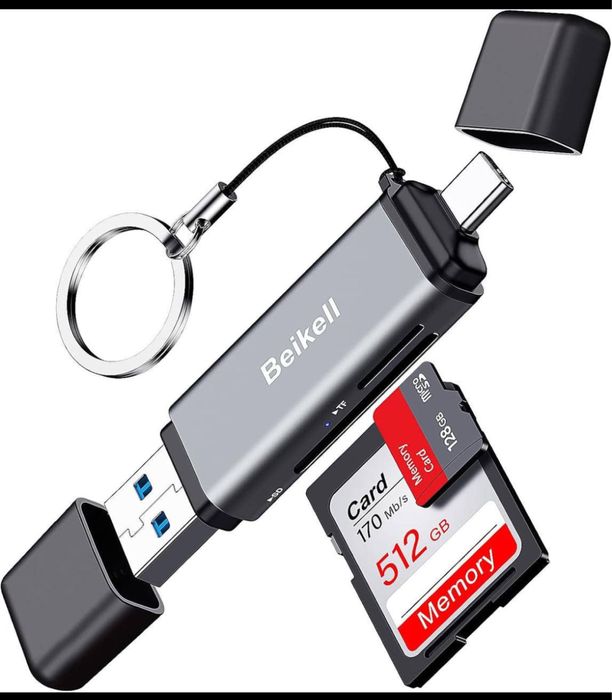 Картридер Beikell USB 3.0 & USB C Card Reader B6310 Адаптер