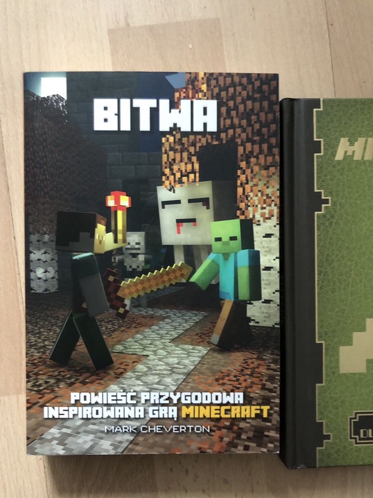 Książki Minecraft Bitwa i Poradnik dla początkujących