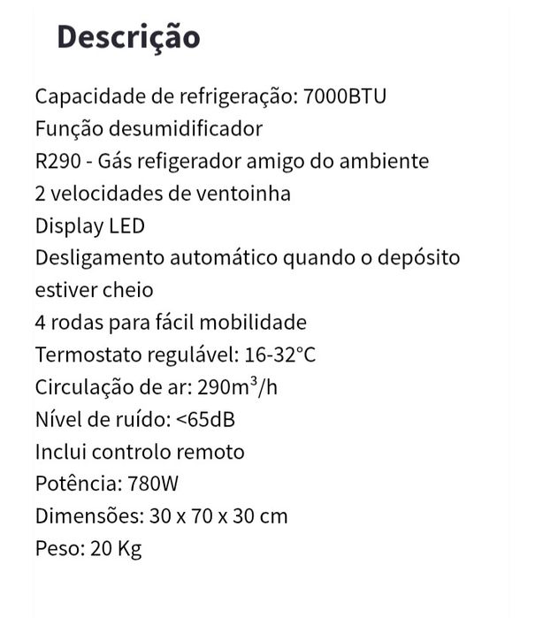Ar Condicionado Portátil Beltax