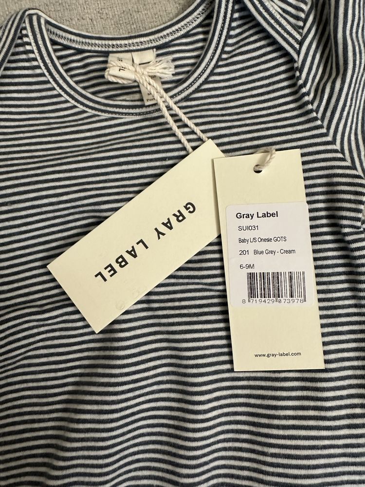Body Gray Label 6-9 miesiecy