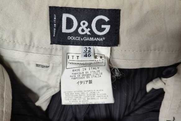 Елегантні оригінальні чоловічі чорні брюки Dolce & Gabbana в смужку