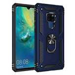 Plecki Huawei Mate 20X z uchwytem pierścieniem i magnesem – Niebieskie