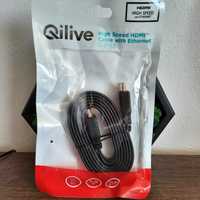 Kabel przewód HDMI z Ethernetem Qilive Q.9762 wtyk A - wtyk A nowy