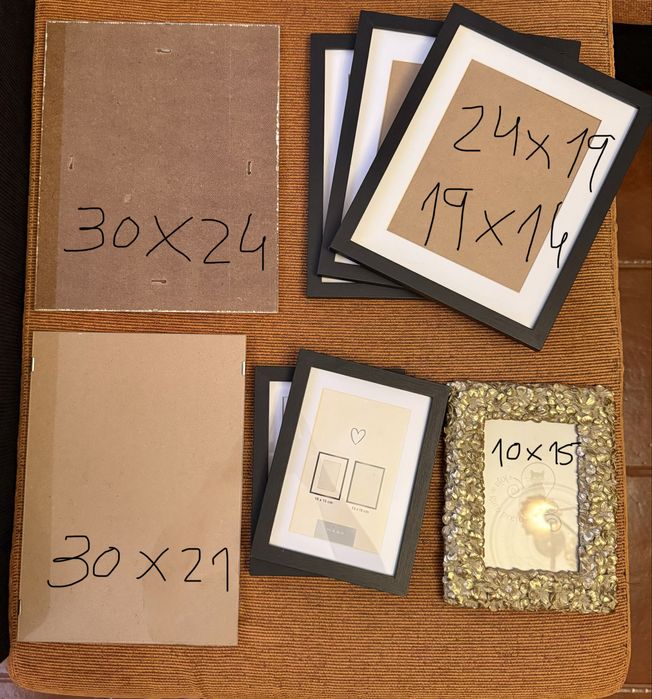 Molduras com vários tamanhos