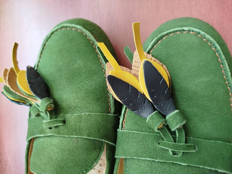 Buty maciejka mokasyny skórzane 38 zielone