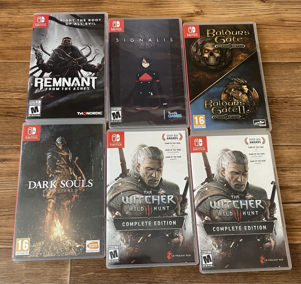 Nintendo Switch: Відьмак, Baldur’s Gste, Remnant, Dark Souls, Diablo