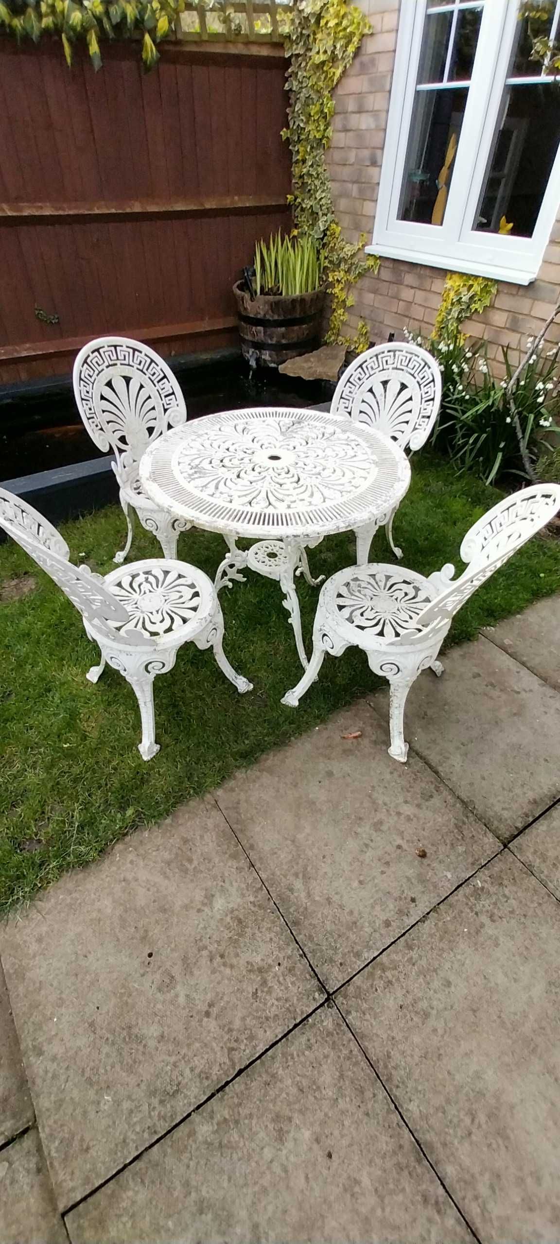 Meble ogrodowe aluminiowe 4 krzesła +stolik Wysyłka