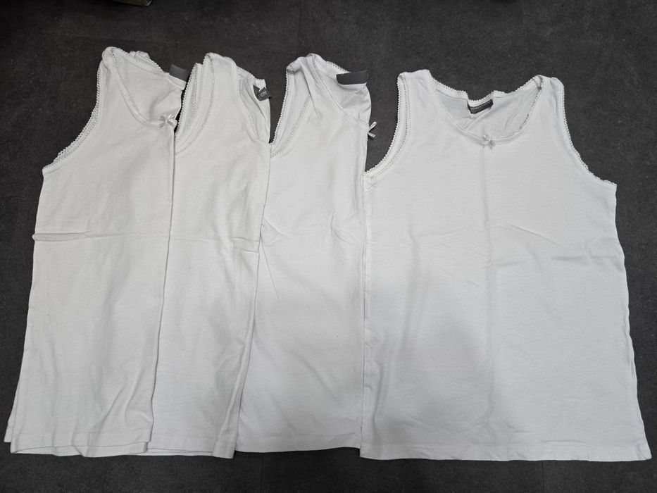 Podkoszulki dziewczęce 4 sztuki roz 134/140