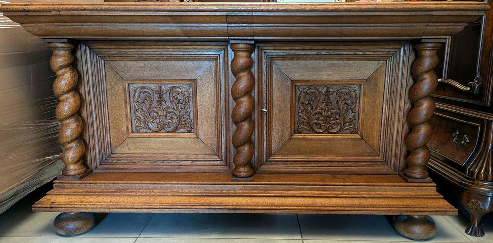 Piękna komoda,szafka neorenesansowa dąb